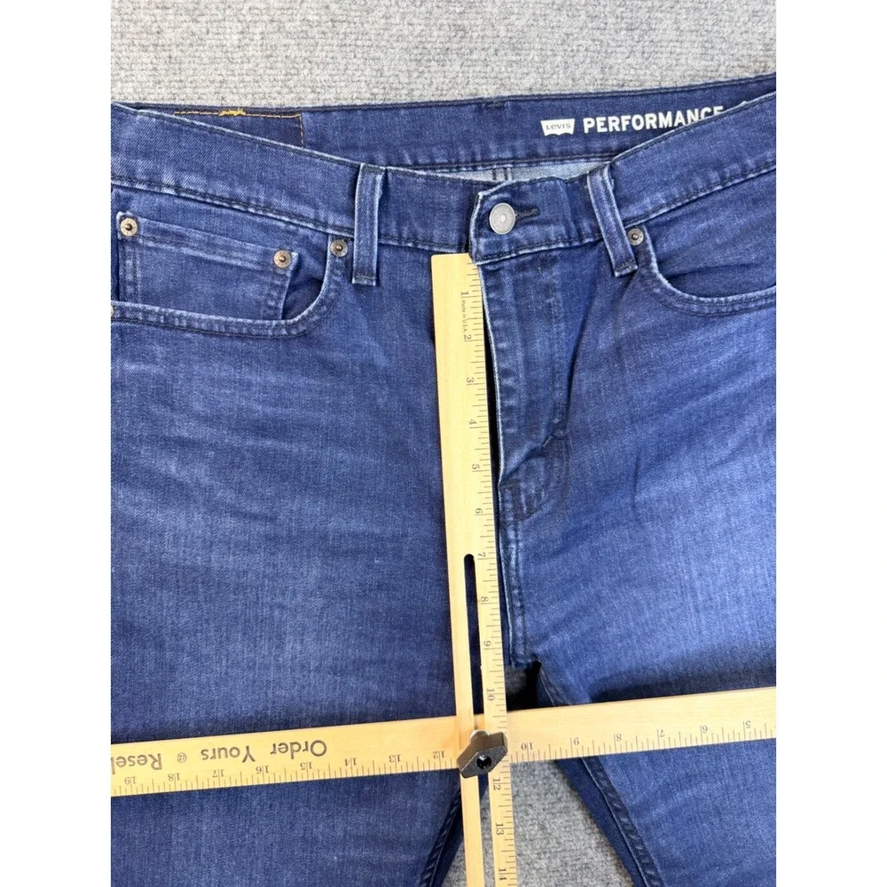 Levis 502 Regular Taper Mens 33x30 Blue Denim Performance Stretch Jeans 29507-05